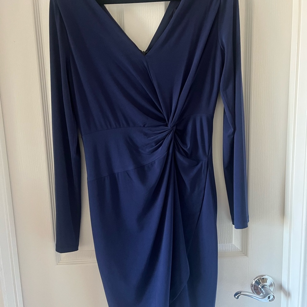 Guess Navy Long Sleeve Dress